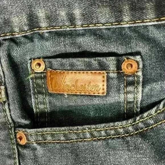 Winchester American Sz36 Men Jeans Stars And Strips Western Classic - Picture 4 of 15